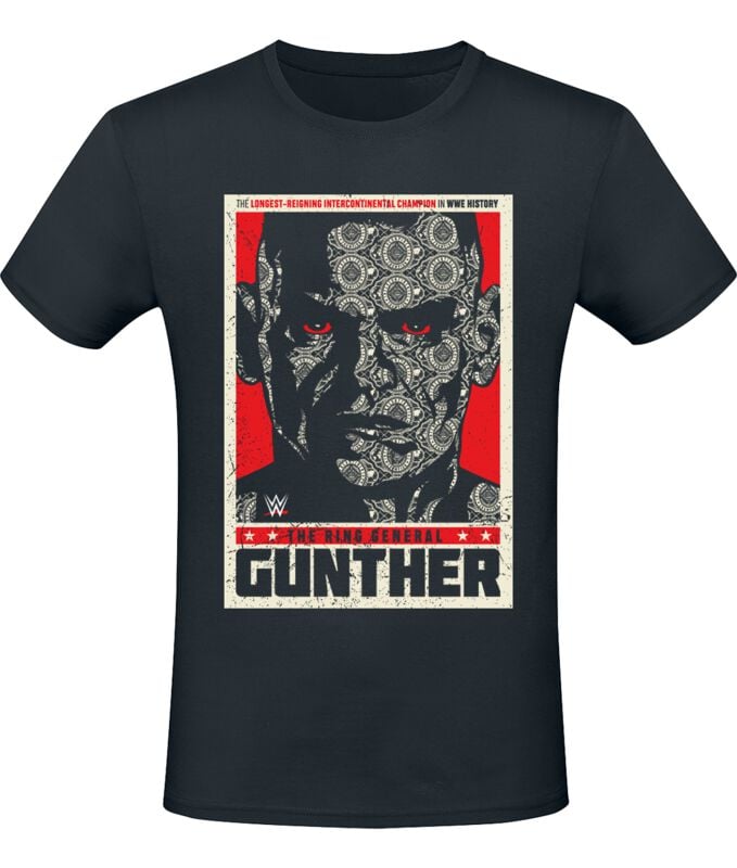 Wwe Uomo Nero T-Shirt Di - Gunther - S A Xxl