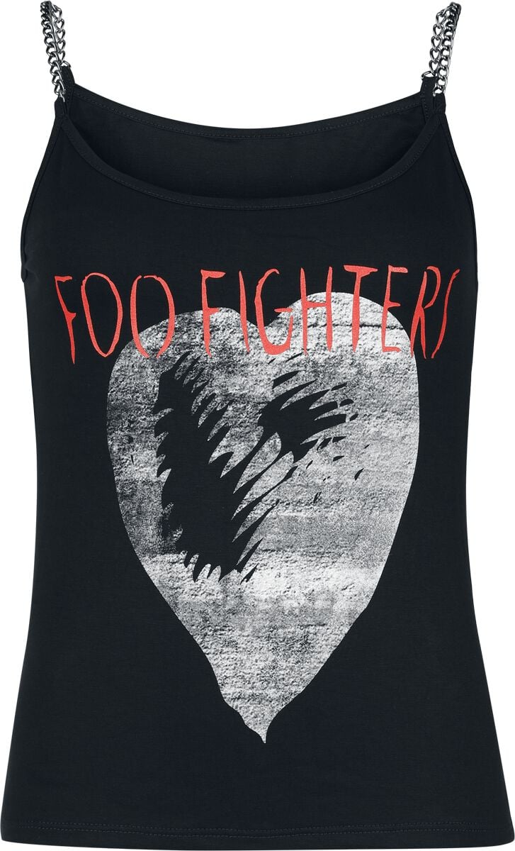 Foo Fighters Top - Heart - S till XXL - Damer - sort