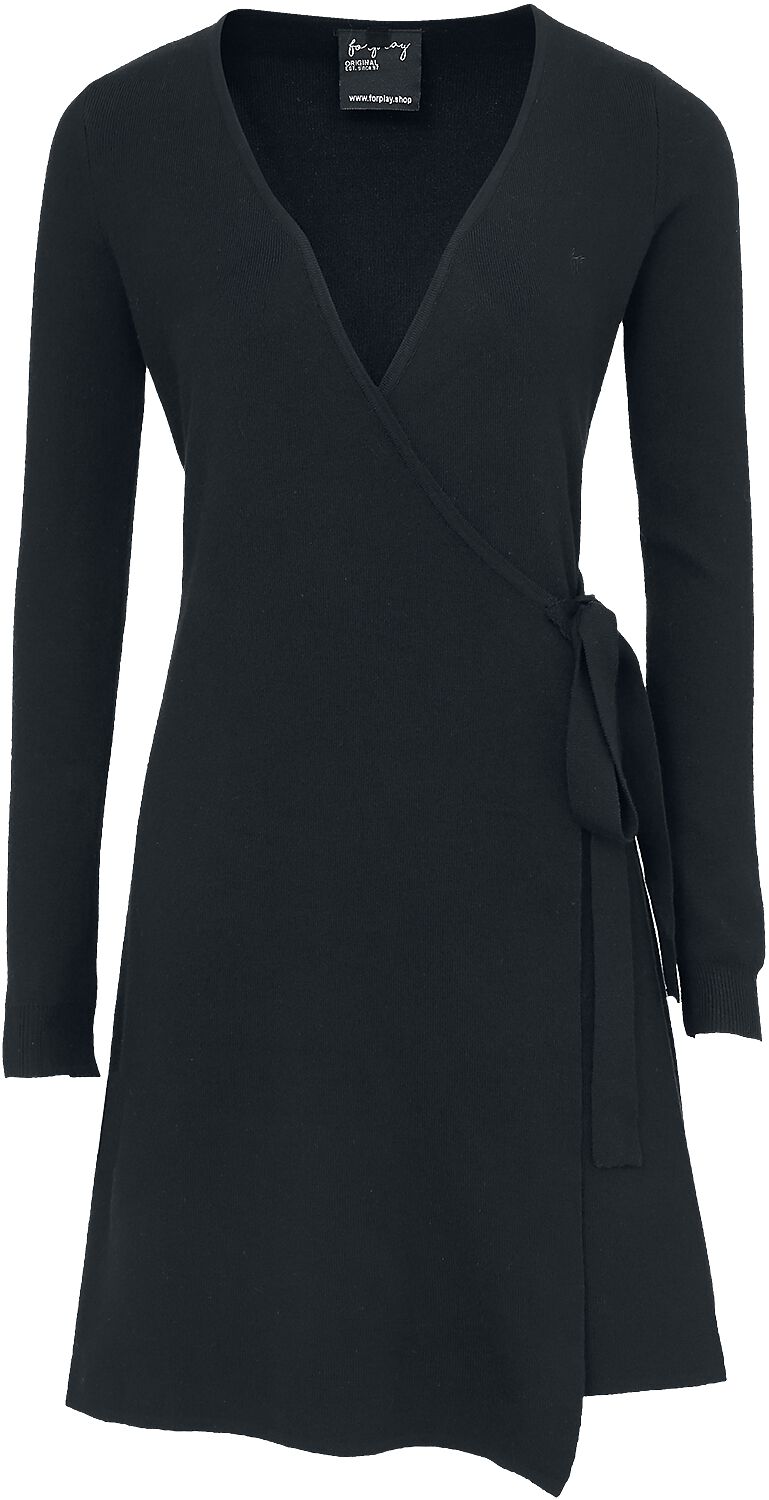 Robe courte de Forplay - Blossom - S - pour Femme - noir