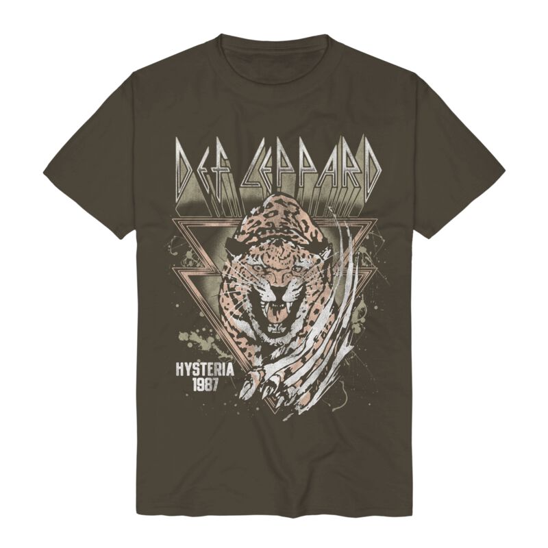 T-Shirt - Hysteria 1987 - S bis 3XL - für Männer - Größe XXL - oliv - Lizenziertes Merchandise! - Männer - male