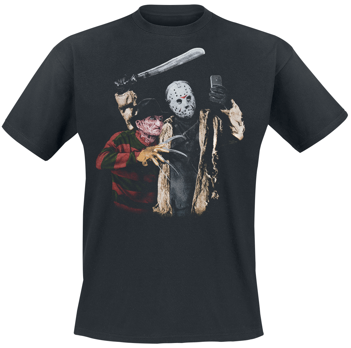 Freddy vs. Jason - Selfie! - T-Shirt - black image