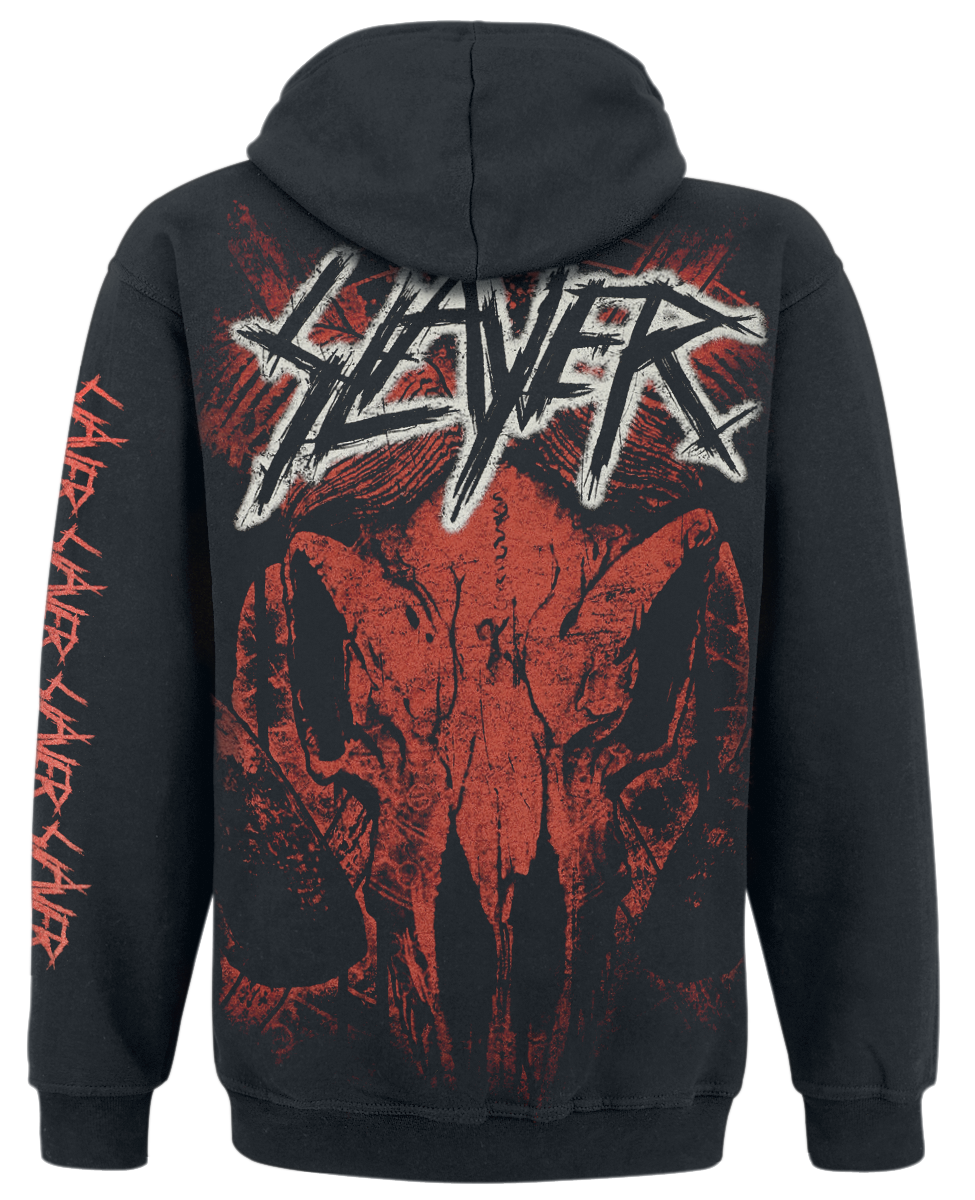 Slayer Kapuzenpullover - Mono Goat - S bis XXL - für Männer - Größe L - schwarz  - Lizenziertes Merchandise!