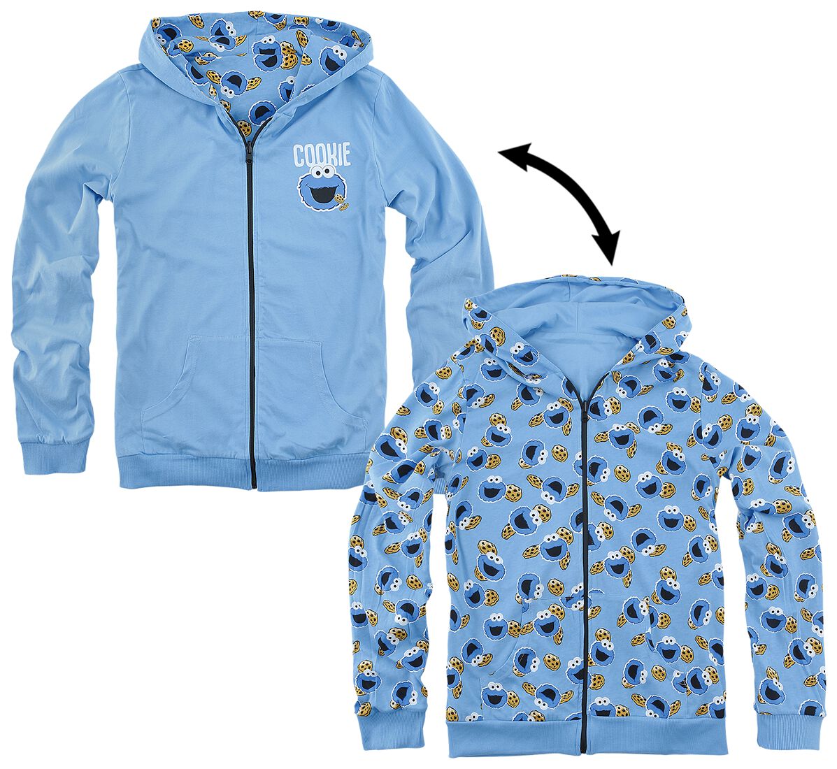 Sesame Street Kids - Vintage Cookie Lover Kids' hooded jackets blue