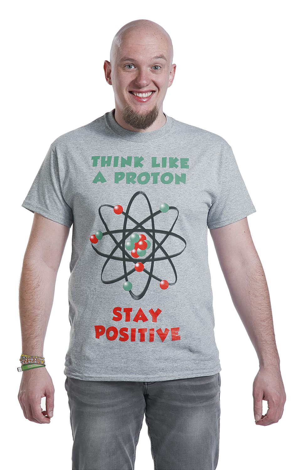 Sprüche Proton T-Shirt grau meliert