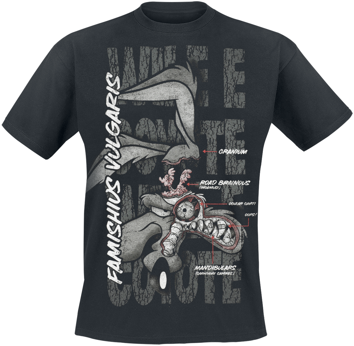 Looney Tunes - Coyote - Famishius Vulgaris - T-Shirt - schwarz - EMP Exklusiv!