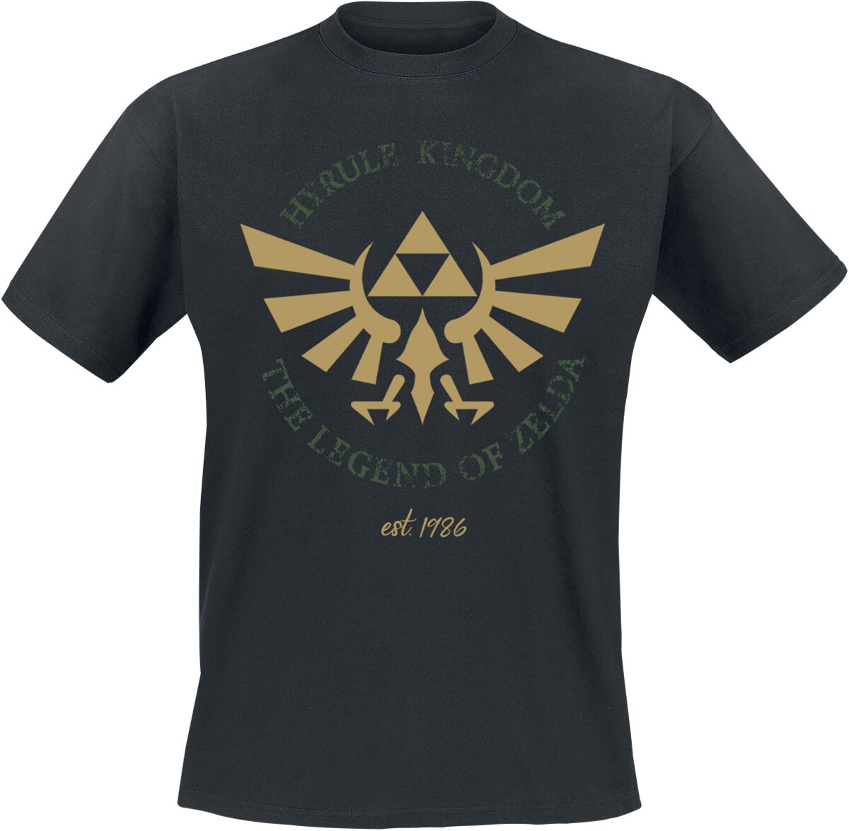 The Legend Of Zelda - Gaming T-Shirt - Hyrule Crest - S bis XXL - für Männer - Größe M - schwarz