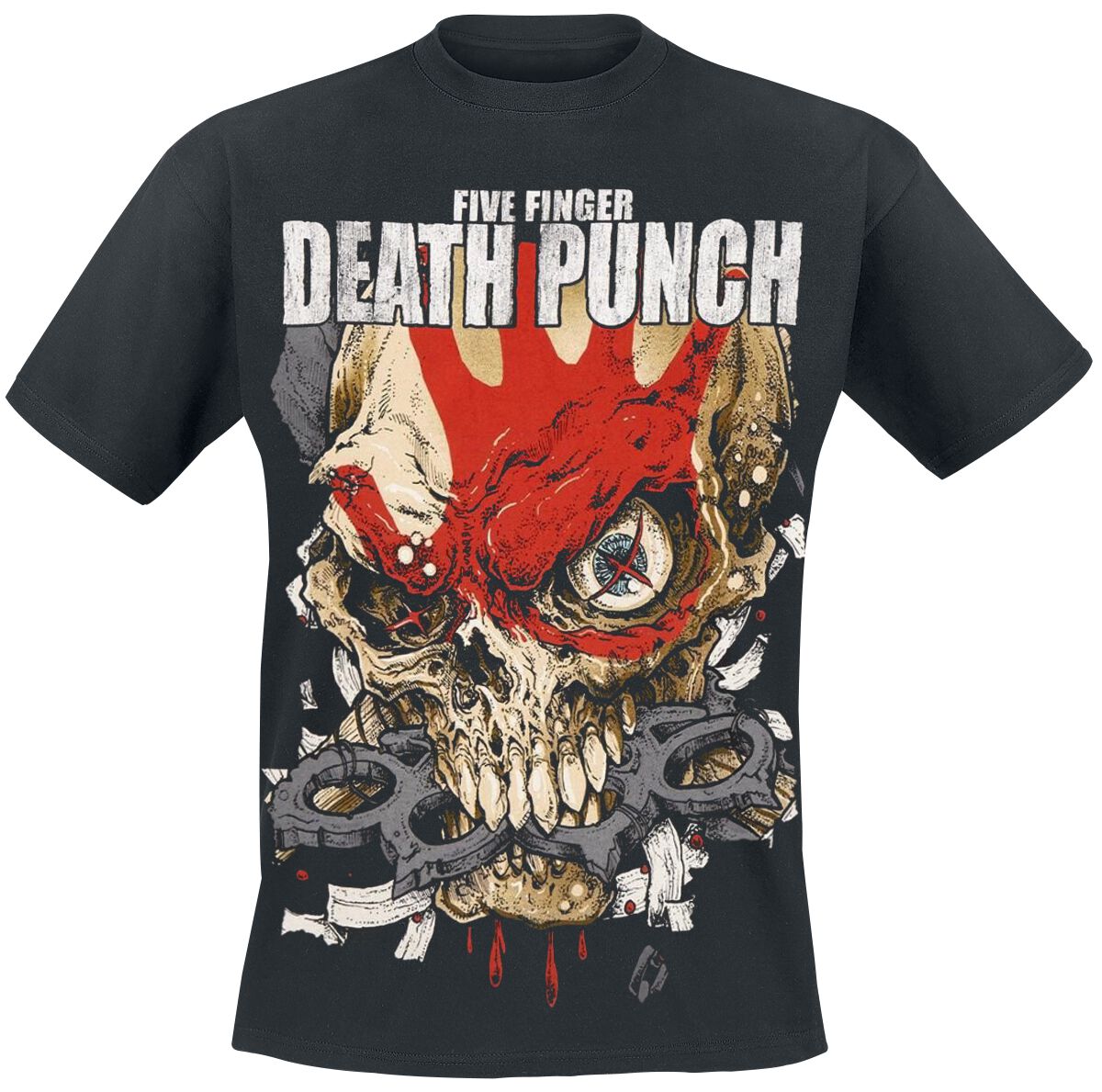 Levně Five Finger Death Punch Knucklehead Kopia Exploded Tričko černá