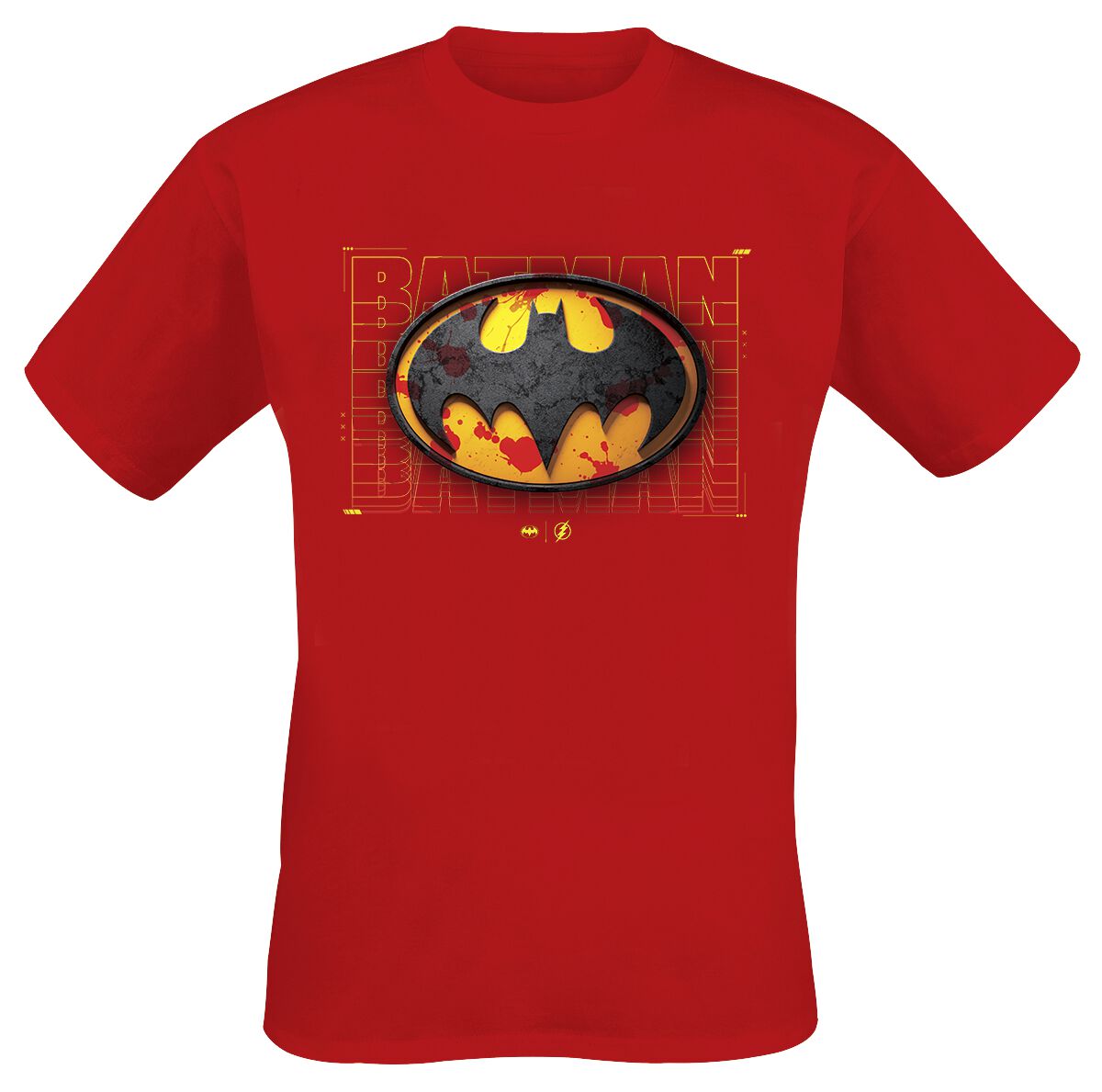 T-Shirt Manches courtes de Flash - Batman - Red Splatter - S à XXL - pour Homme - rouge