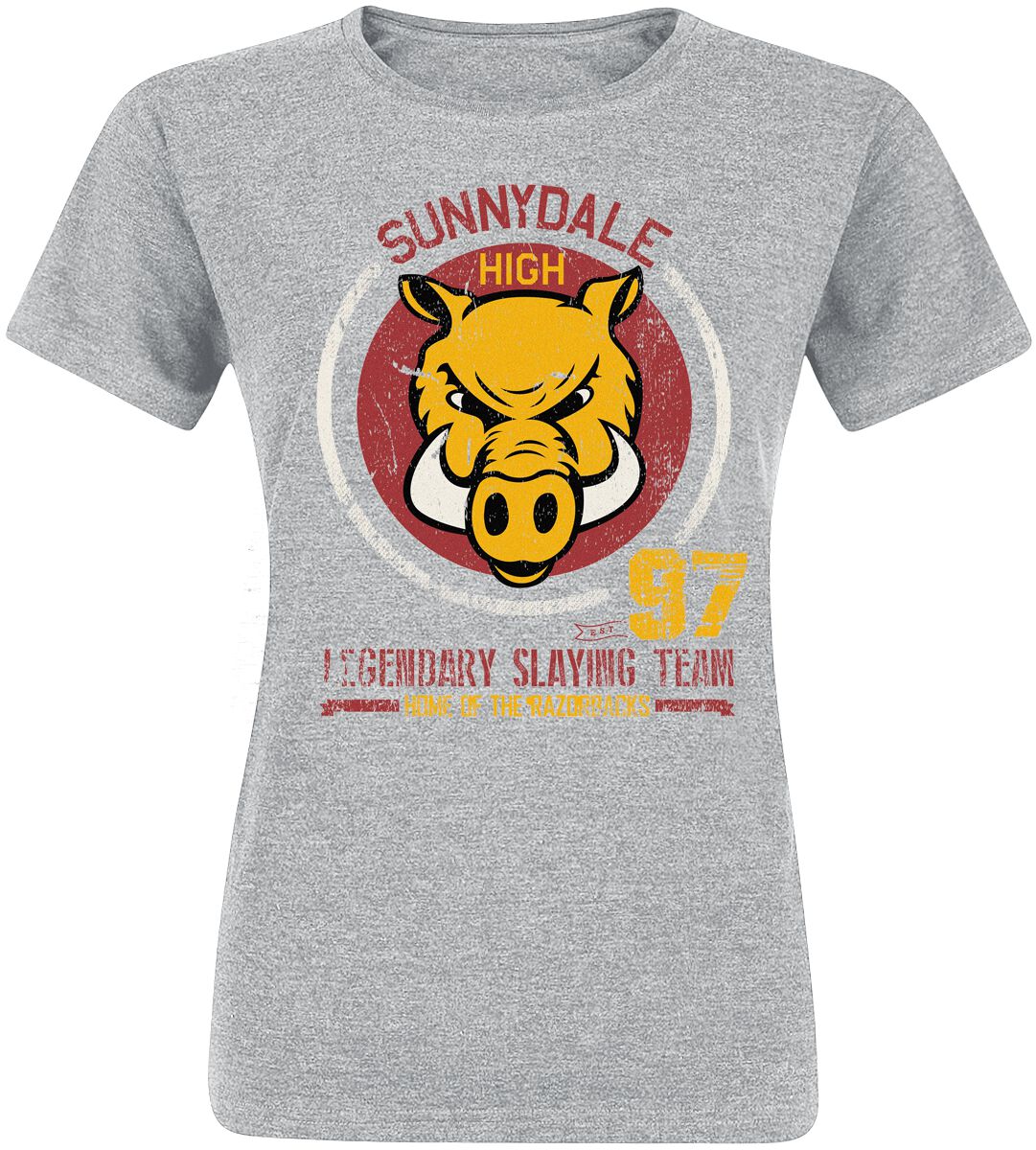 Buffy – The Vampire Slayer Sunnydale High T-Shirt heather grey Buffy – The Vampire Slayer Sunnydale High T-Shirt heather grey