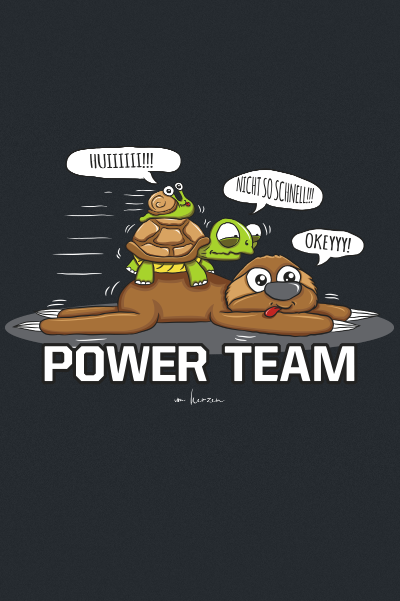 Tierisch Power Team T-Shirt schwarz