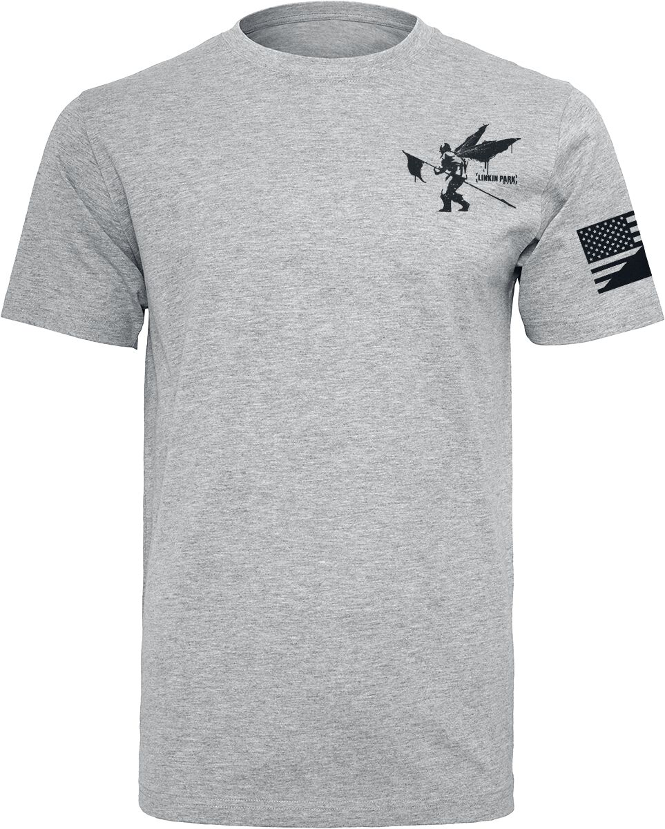 Image of Linkin Park Flag T-Shirt heather grey