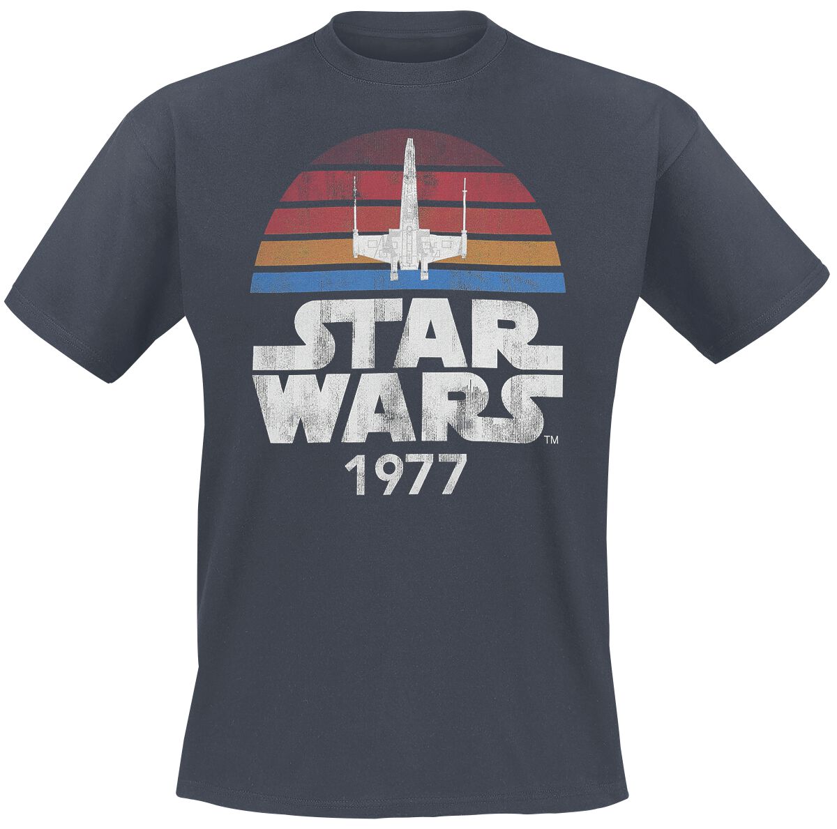 Star Wars T-Shirt - Since 1977 - S bis XXL - für Männer - Größe M - anthrazit  - Lizenzierter Fanartikel