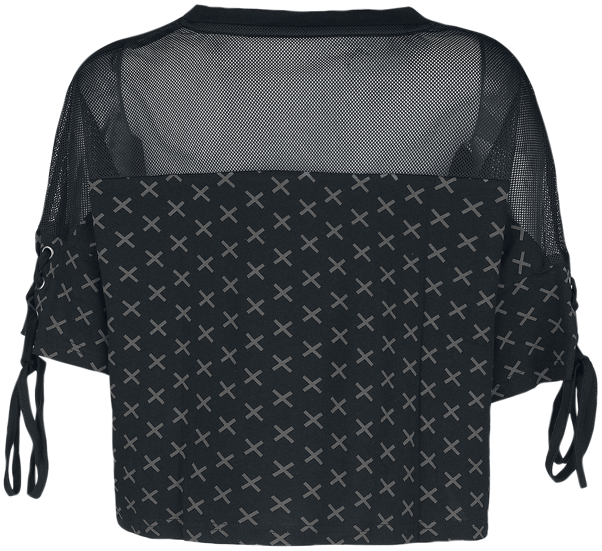 Black Blood by Gothicana - Gothic T-Shirt - Phat Kandi X Black Blood by Gothicana Cropped T-Shirt - S bis XL - für Damen - Größe L - schwarz