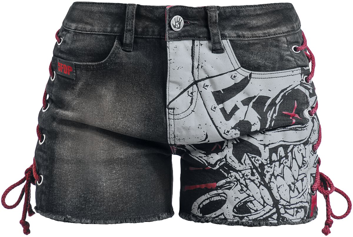 Five Finger Death Punch Short - EMP Signature Collection - 28 bis 29 - für Damen - Größe 29 - schwarz  - EMP exklusives Merchandise!