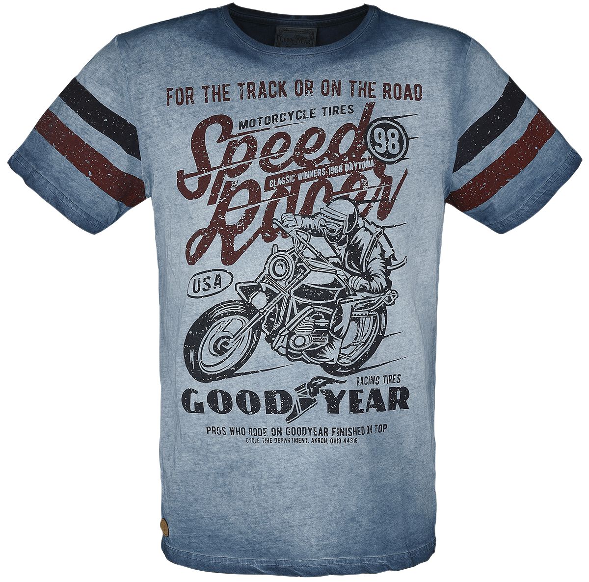 GoodYear - Rockabilly T-Shirt - Men T-Shirt Comfort fit - S bis 3XL - für Männer - Größe M - blau