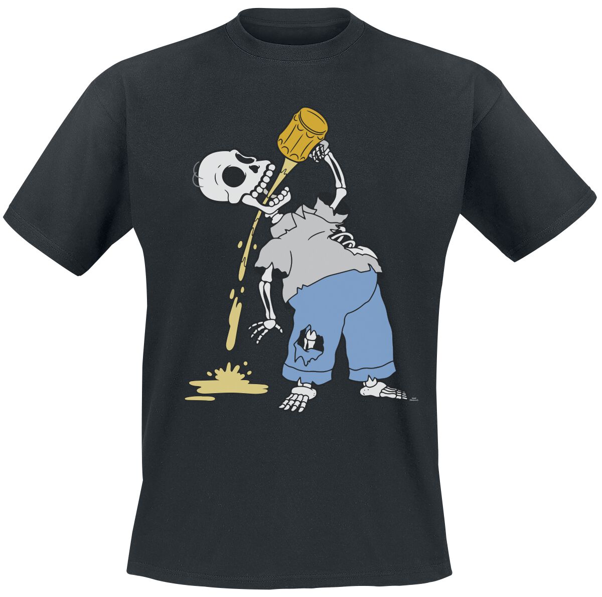 Die Simpsons Homer Skeleton Beer T Shirt schwarz  - Onlineshop EMP
