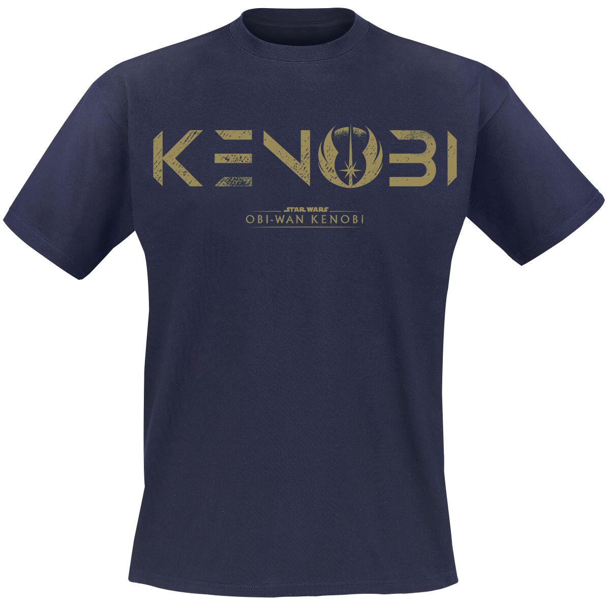 Star Wars T-Shirt - Obi-Wan - Kenobi - Logo - M bis XXL - für Männer - Größe L - dunkelblau  - Lizenzierter Fanartikel