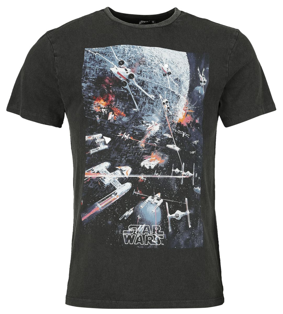 Star Wars T-Shirt - Classic - Space War - S bis XL - für Männer - Größe M - schwarz  - Lizenzierter Fanartikel