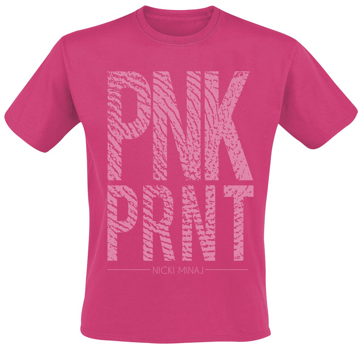 Nicki Minaj T-Shirt - Pnk Prnt - S bis XXL - für Männer - Größe L - pink  - Lizenziertes Merchandise!