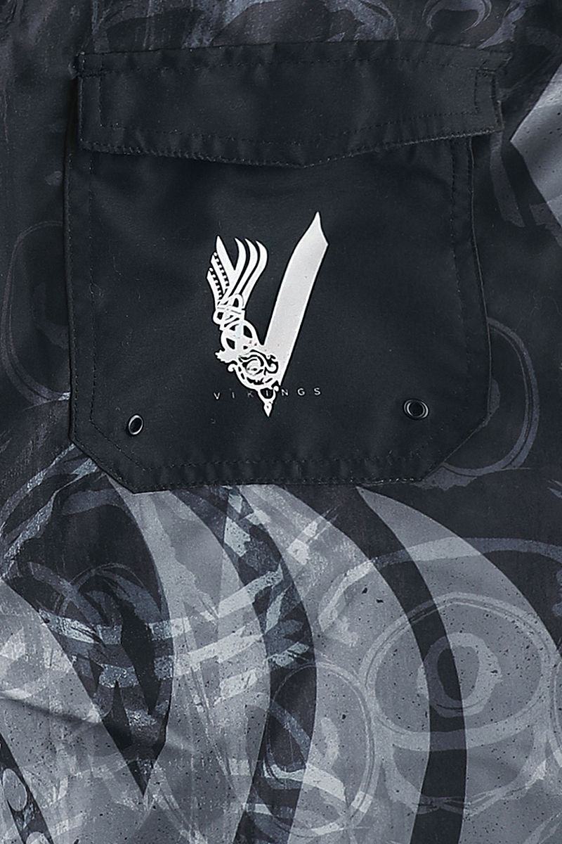 Vikings Berserker Skull Badeshort multicolor