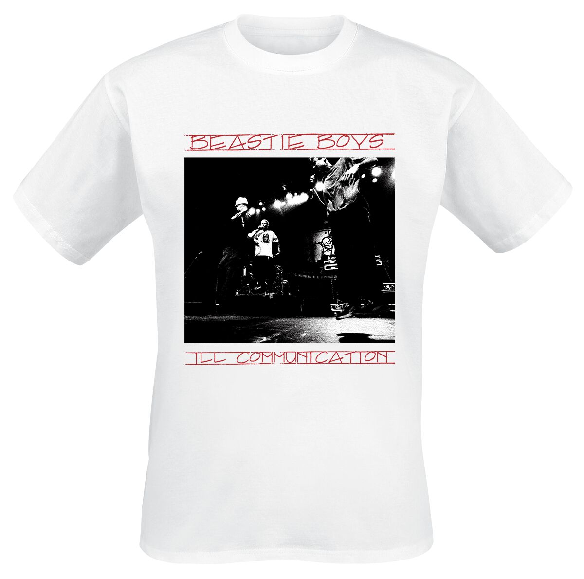 Beastie Boys T-Shirt - III Communication Tracklist - S bis XL - für Männer - Größe S - weiß  - Lizenziertes Merchandise!