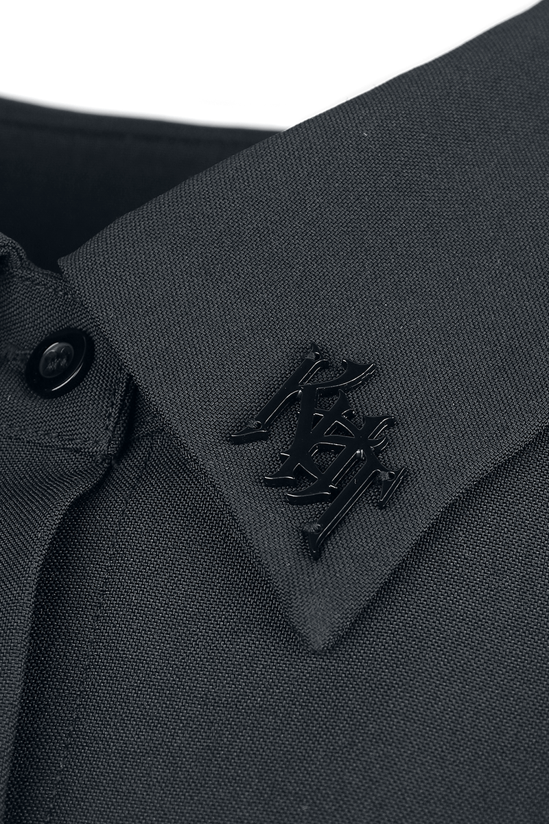 Thumbnail - KIHILIST by KILLSTAR Eriska Shirt (Black) Bluse schwarz in 4XL