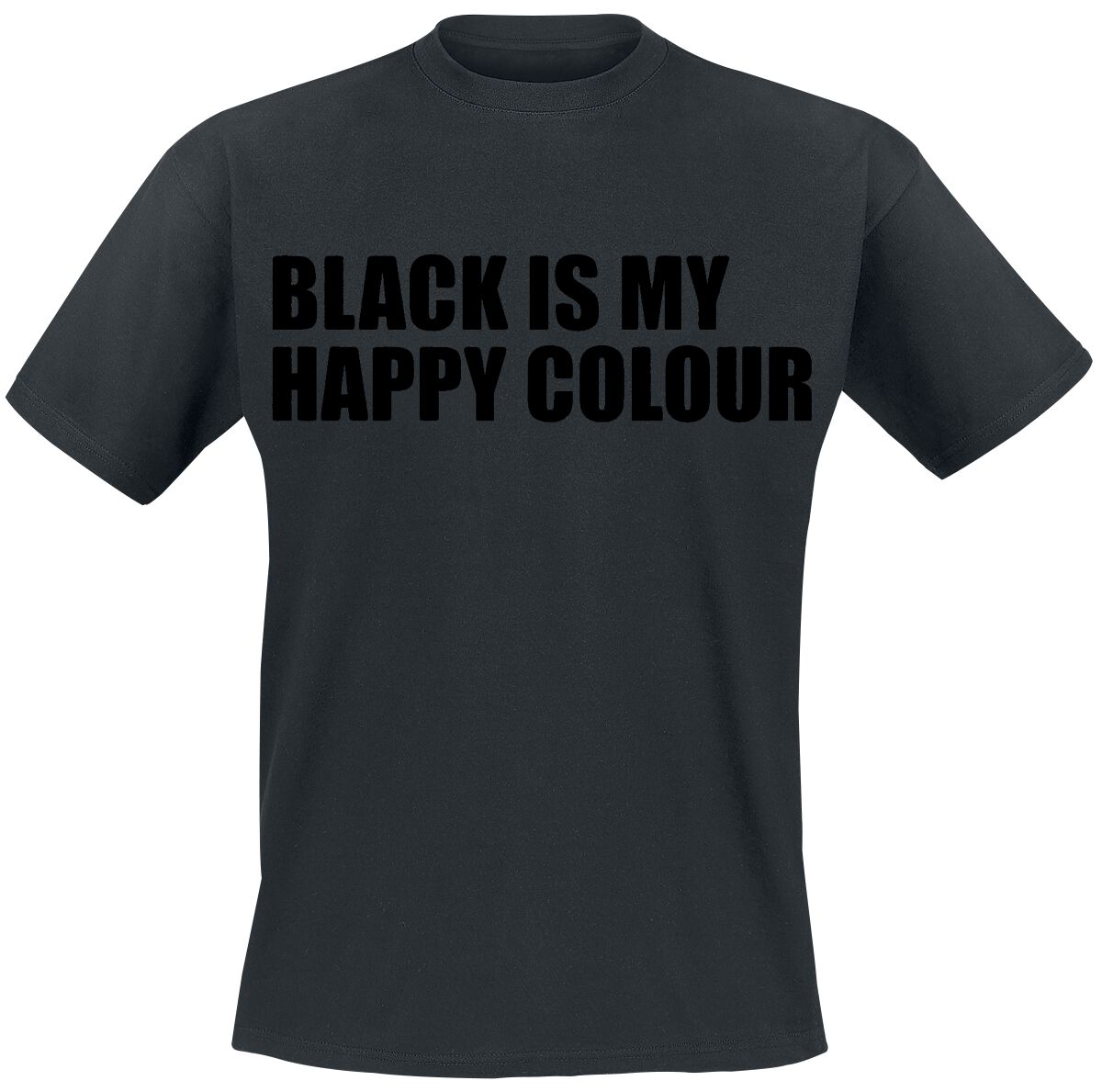 Sprüche T-Shirt - Black Is My Happy Colour - M bis 5XL - für Männer - Größe XXL - schwarz