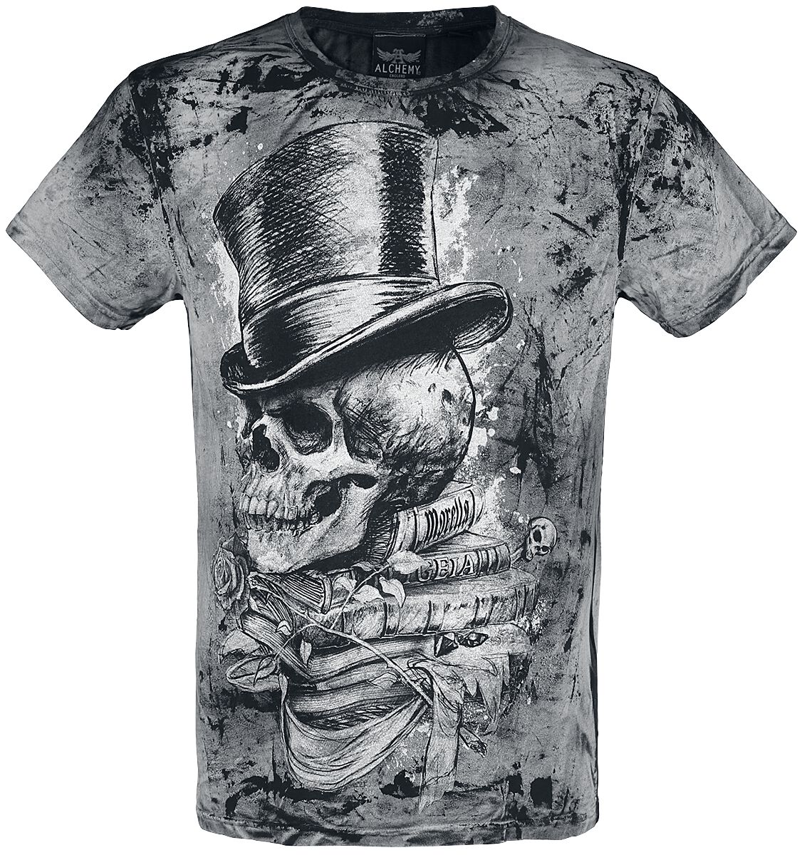 Image of Alchemy England Magistus Skull T-Shirt schwarz