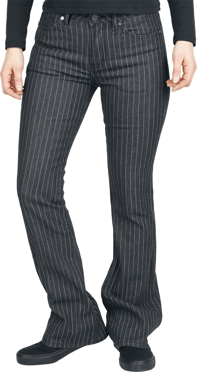 Thumbnail - Black Premium by EMP Grace - Nadelstreifen Jeans schwarz in W30L32