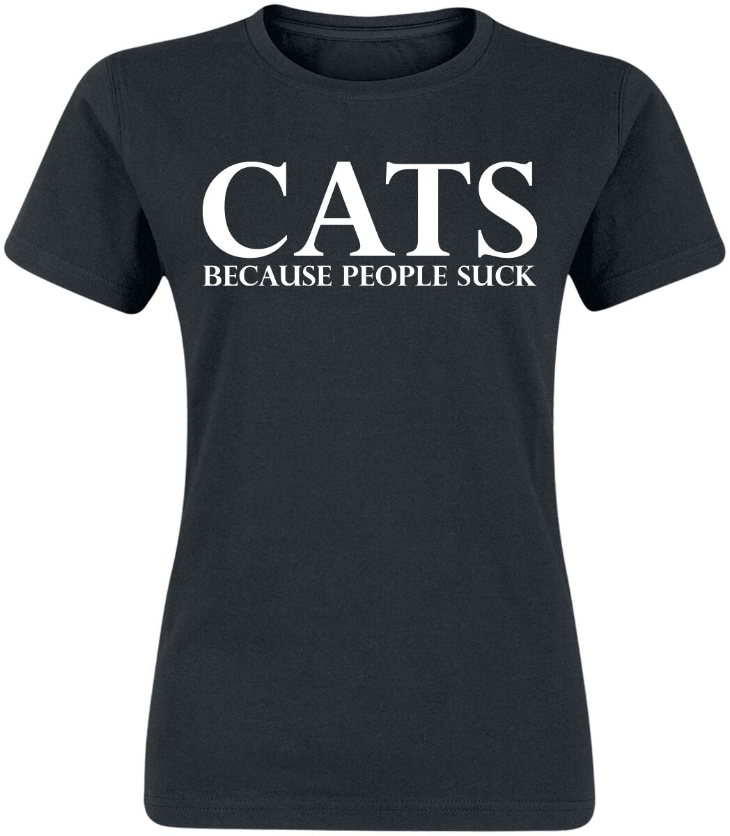 Tierisch Cats - Because People Suck T-Shirt black
