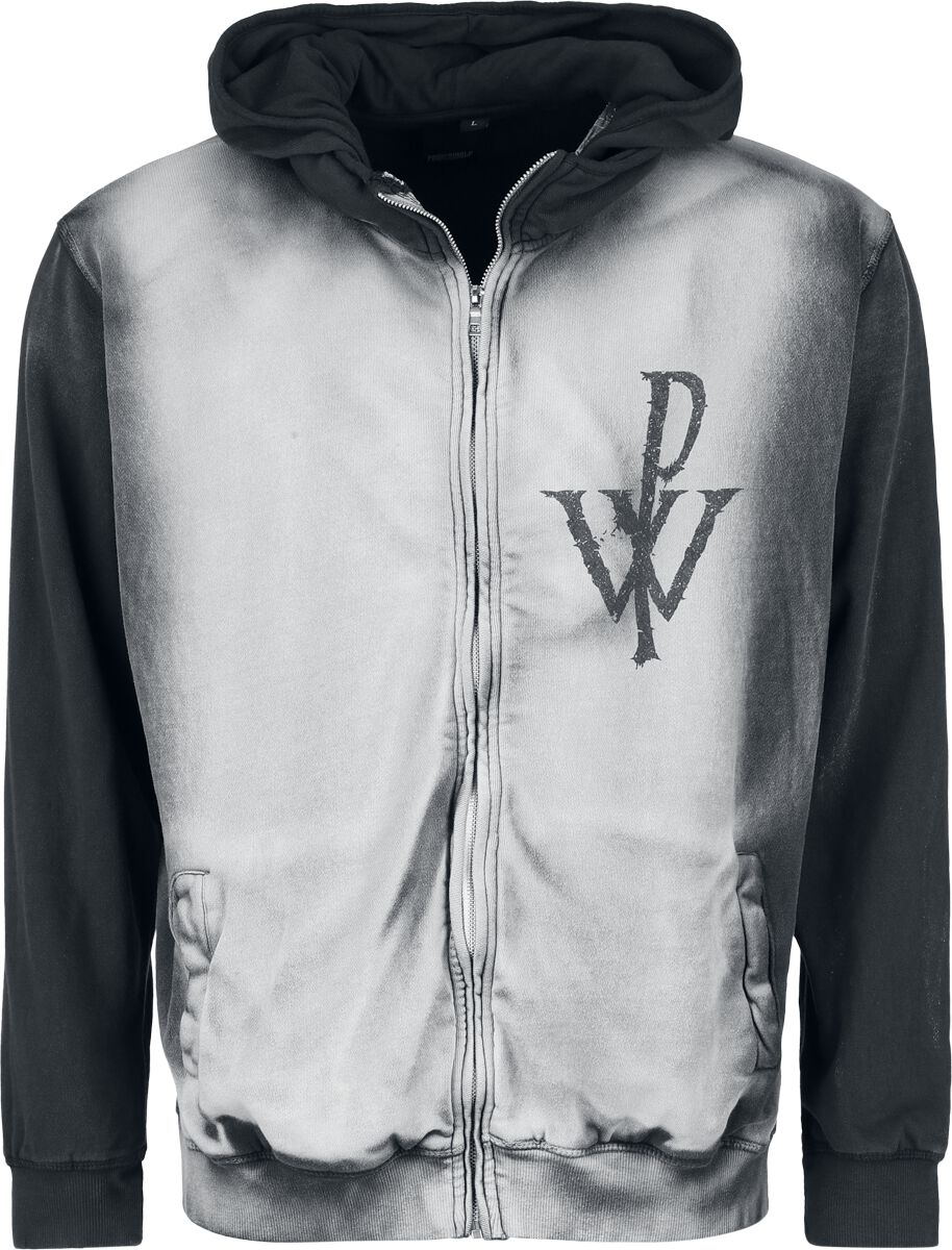 Kapuzenjacke - Script Emblem - S bis XXL - für Männer - Größe M - schwarz/grau - EMP exklusives Merchandise! - Männer - male