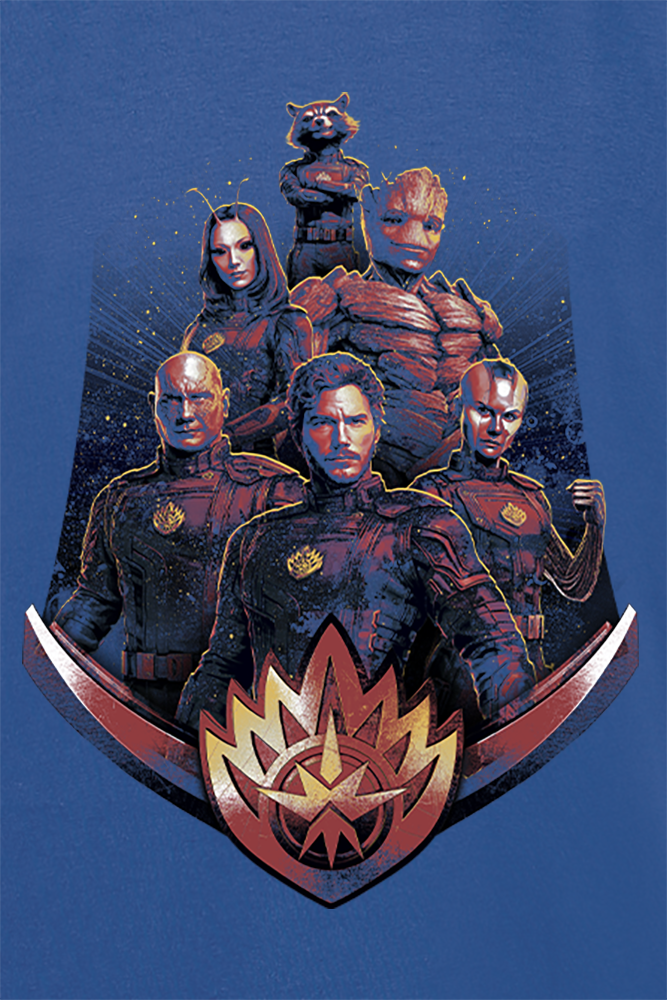 Guardians Of The Galaxy Vol. 3 - Distressed Group Pose T-Shirt blau