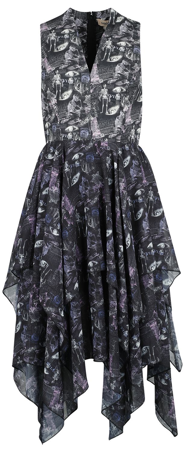 Coven United Skeleton Dress Mittellanges Kleid multicolor in XL