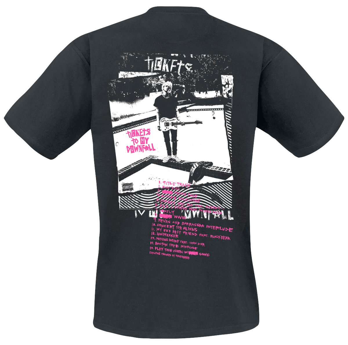 Machine Gun Kelly Tickets To My Downfall Tracklist T-Shirt schwarz