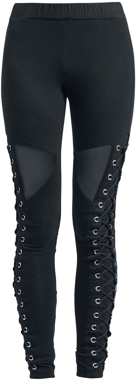 Vixxsin - Gothic Leggings - Onyx Leggings - S bis XL - für Damen - Größe S - schwarz