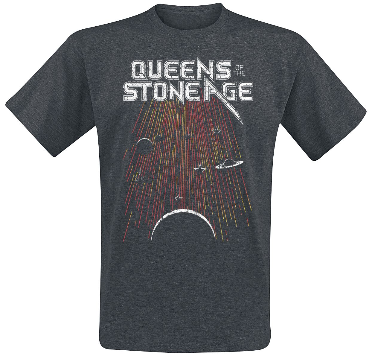 Image of Queens Of The Stone Age Meteor Shower T-Shirt grau meliert