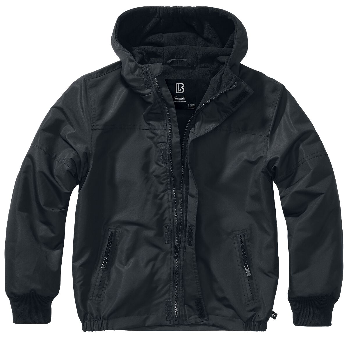 Brandit Kids' Windbreaker Front Zip Jacket black
