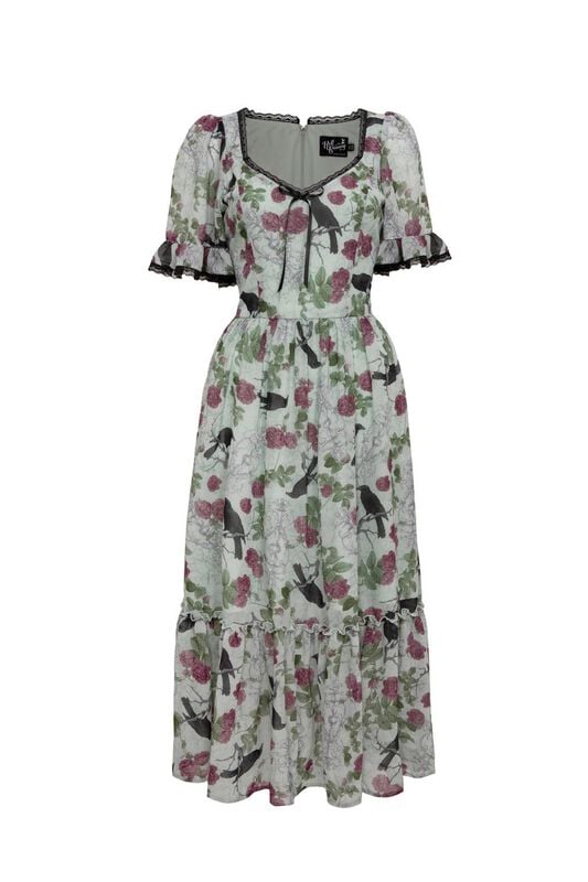 Hell Bunny - Gothic Kort klänning - RAVEN DRESS - XS 4XL - för Dam - svart