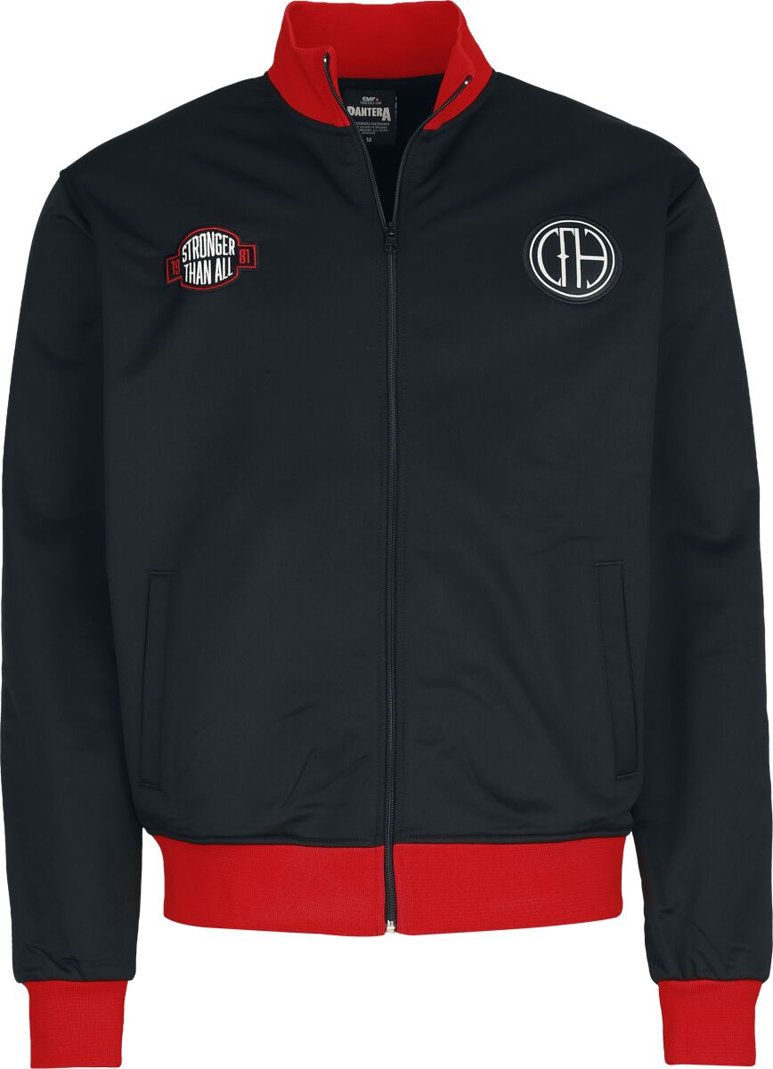 Levně Pantera Soccer Trackjacket Tepláková bunda cerná/cervená