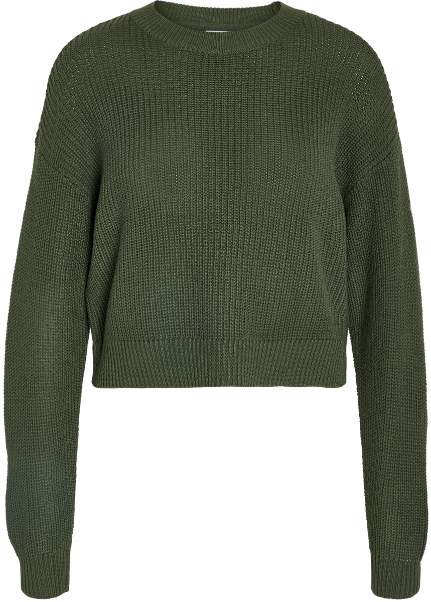 Noisy May  Knit jumper - NMMaysa L/S O-neck knit NOOS - for Women - olive