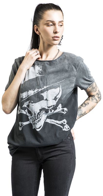 Große Größen Frauen Caldera Skull Bone | Broilers T-Shirt