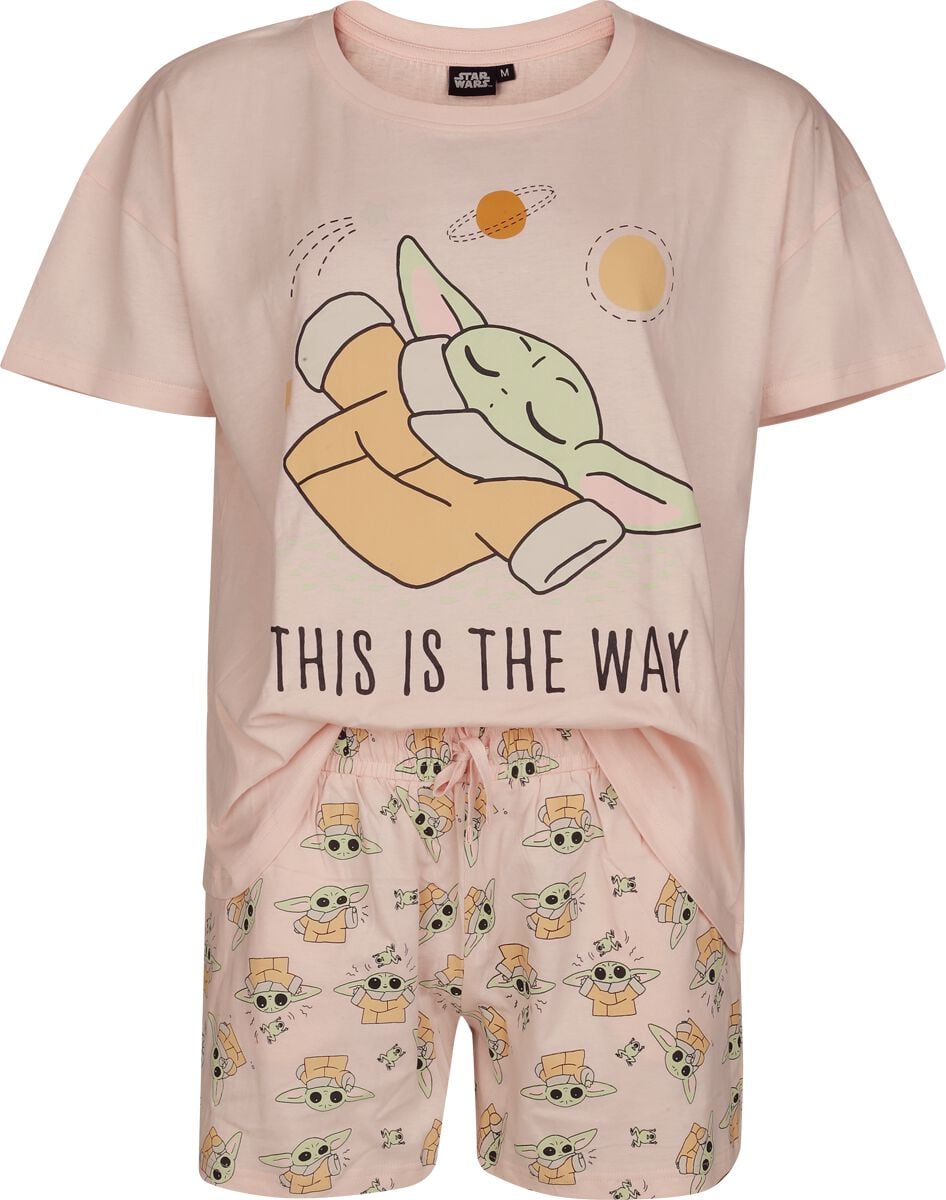 Star Wars - Anime Pyjamas - The Mandalorian - This Is The Way - S XXL - för Dam - rosa