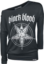 Pentagram, Black Blood by Gothicana, Langarmshirt
