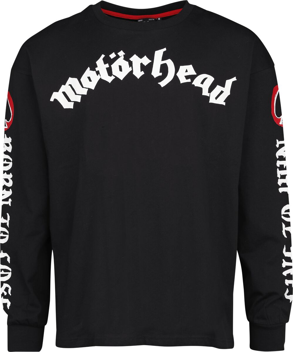 Levně Motörhead EMP Signature Collection - Oversize Tričko s dlouhým rukávem černá