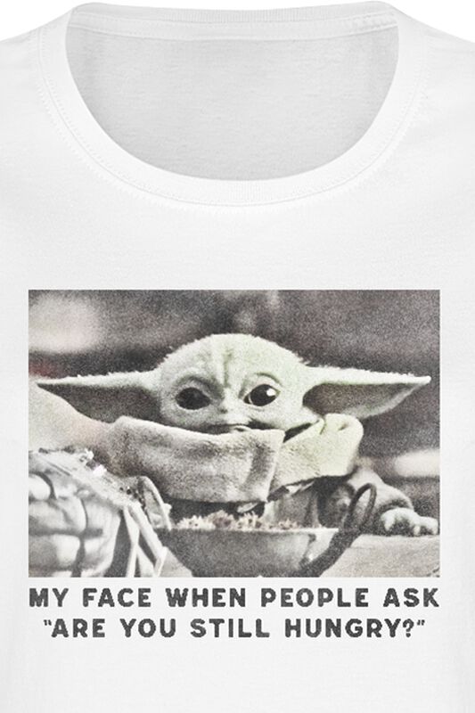 Filme & Serien Serien The Mandalorian - Hungry - Grogu | Star Wars T-Shirt