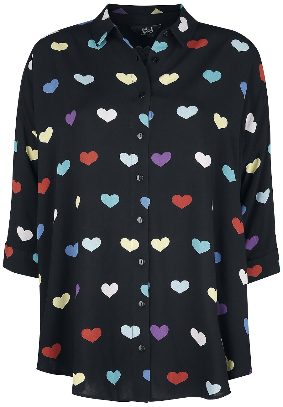 Image of Camicia Maniche Lunghe di Hell Bunny - Mimi Oversized Shirt - XS a S - Donna - multicolore