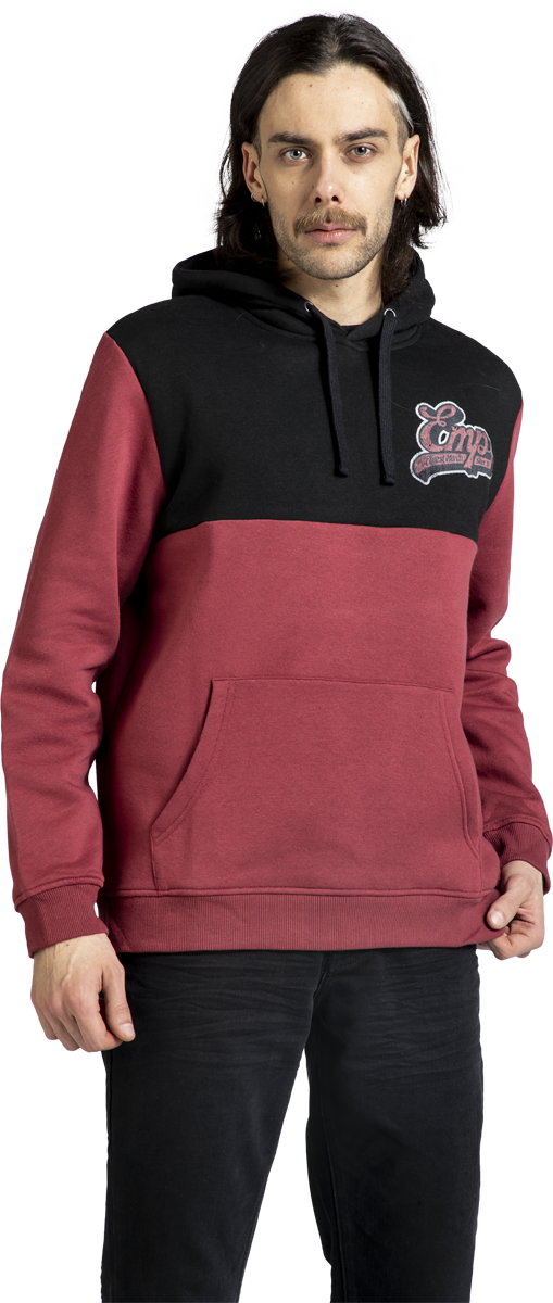 Thumbnail - EMP Stage Collection Kapuzenpullover mit Vintage EMP- Logo Kapuzenpullover schwarz orange in M