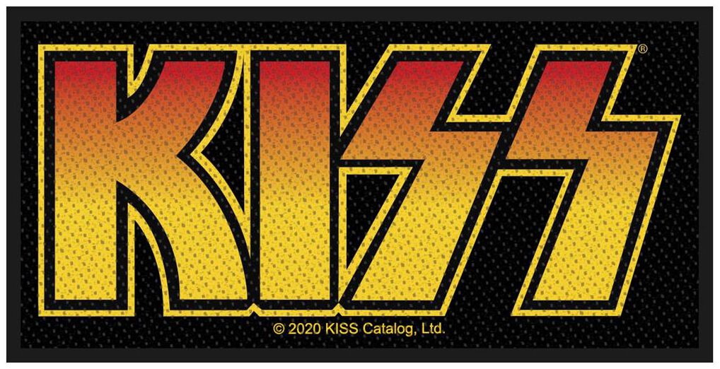 Image of Kiss Kiss Logo Patch schwarz/gelb/rot