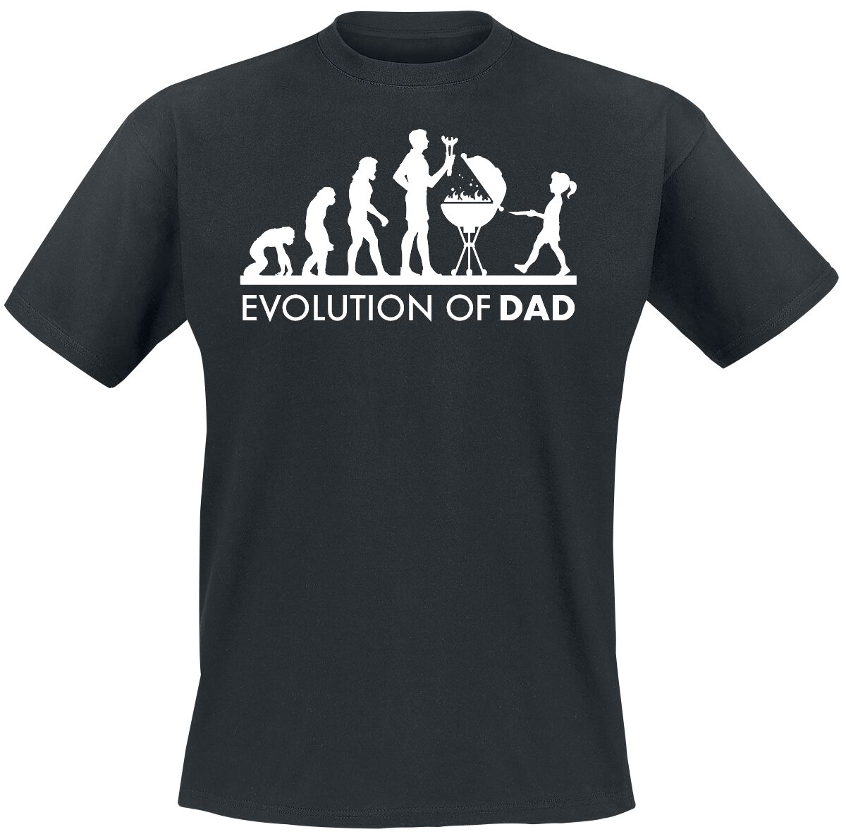 Evolution Of Dad  T-Shirt black