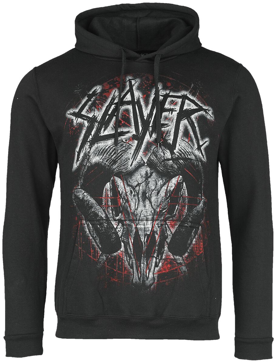 Slayer Kapuzenpullover - Mongo Logo - M bis XL - für Männer - Größe XL - schwarz  - Lizenziertes Merchandise!
